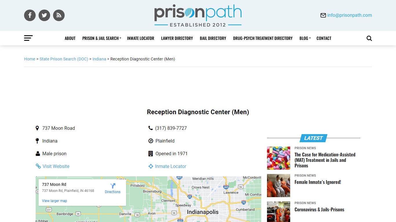 Reception Diagnostic Center (Men) - Prison Inmate Search ...